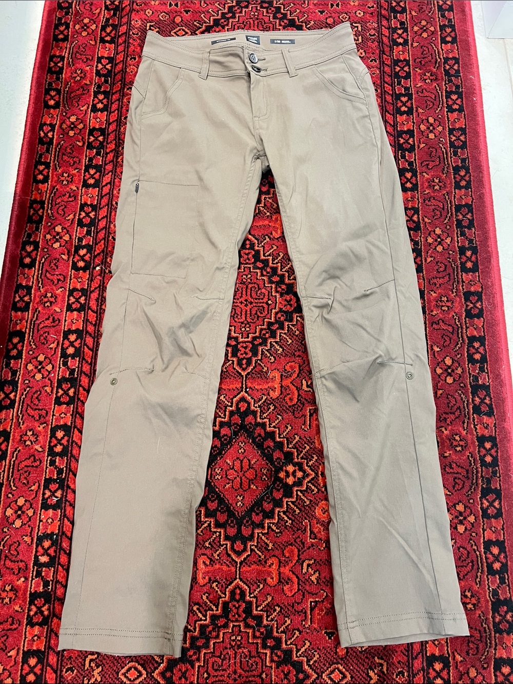 Women's Lightweight Prana hiking Pants in Khaki